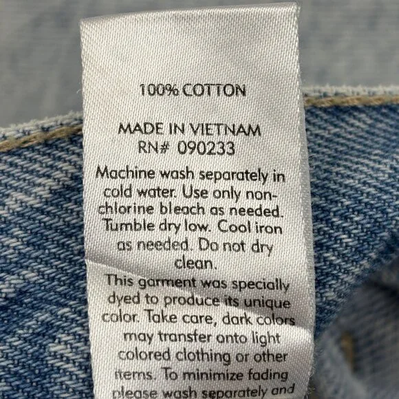 PacSun Distressed High Rise Straight Button Fly Raw Hem Women size 25 Blue jeans - Picture 3 of 4